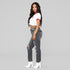 Ripped big hole fashion Jeans Women High Waist skinny pencil Denim Pants Elastic Stretch sexy slim fit gray Jeans women S-2XL - ROUTINE FASHION